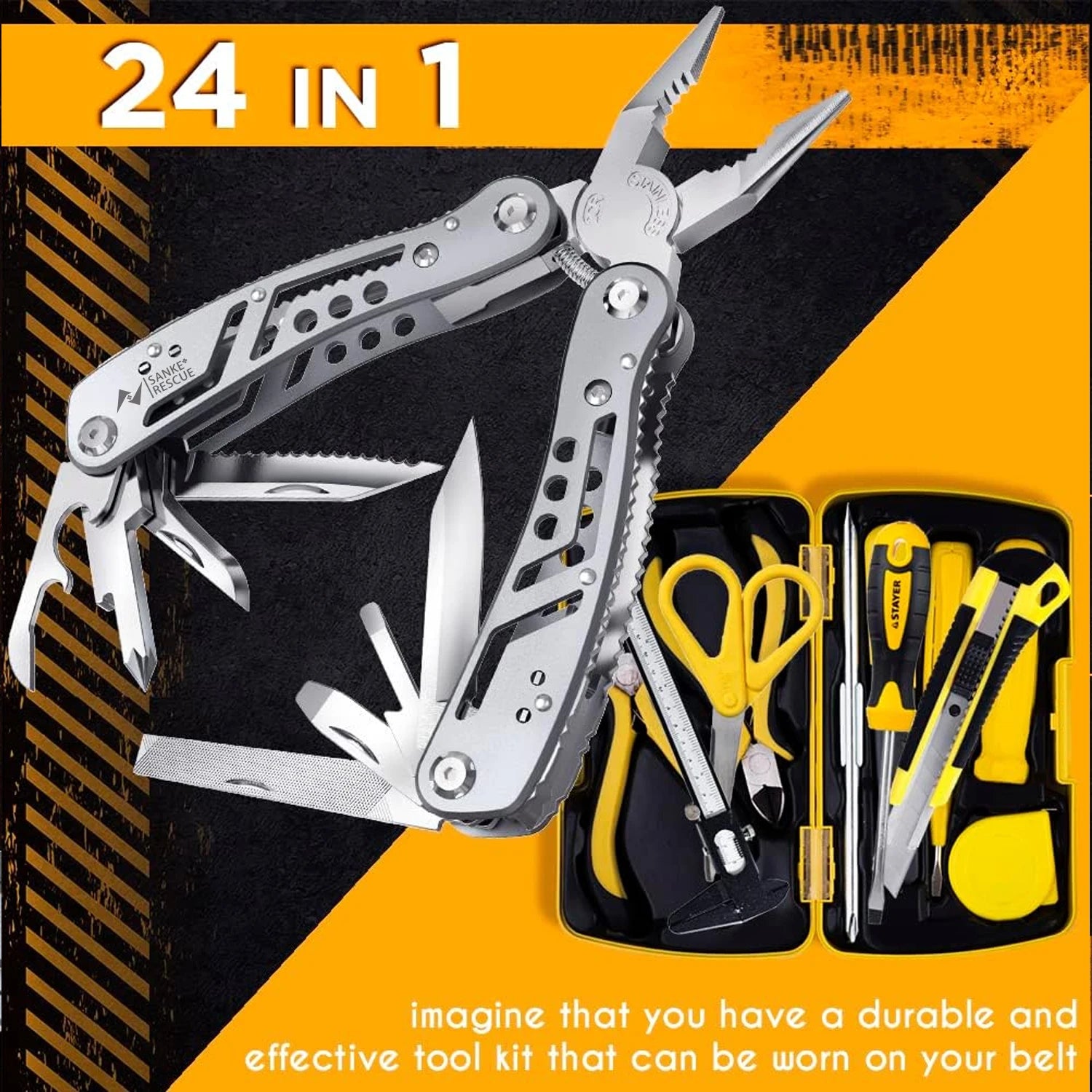 24-in-1 Multi-Tool Folding Pliers