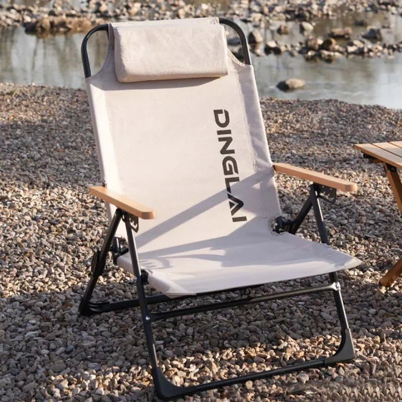 KRC CAMP Angle Adjustable Camping Chair with Detachable Pillows