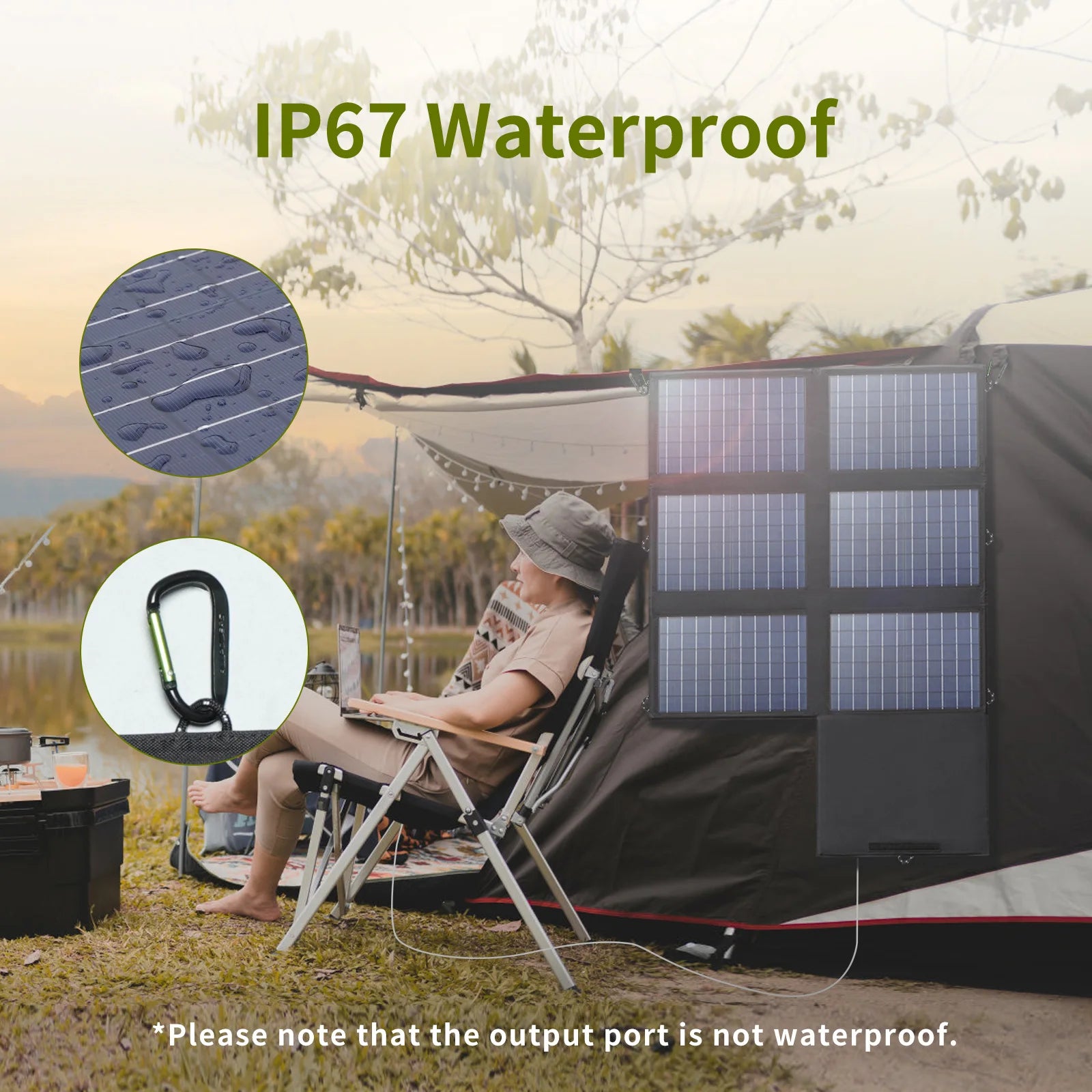 ALLPOWERS Solar Panel 60W Foldable Solar Charger with 18V DC+USB-C