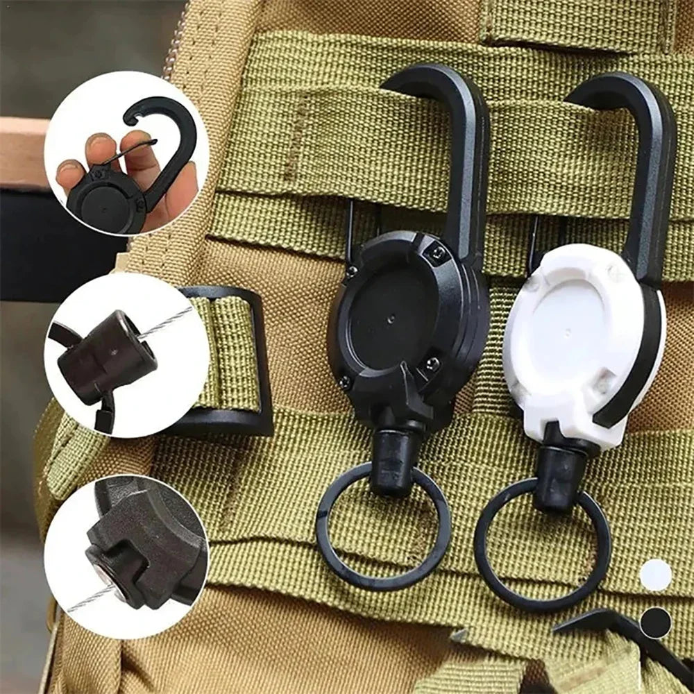 Automatic Heavy Duty Retractable Wire Rope Carabiner