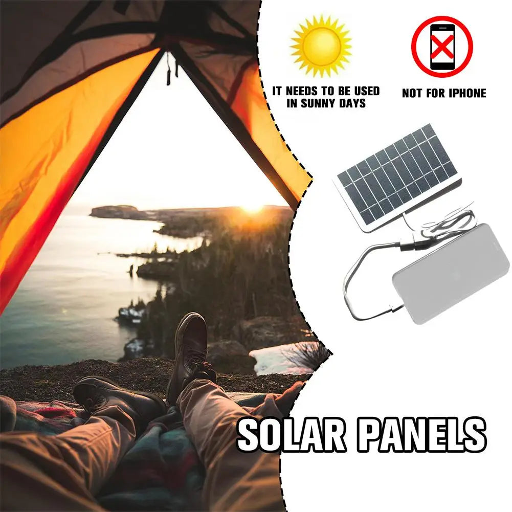 Portable Solar Panel 5V 2W Solar Plate With USB Safe Charger