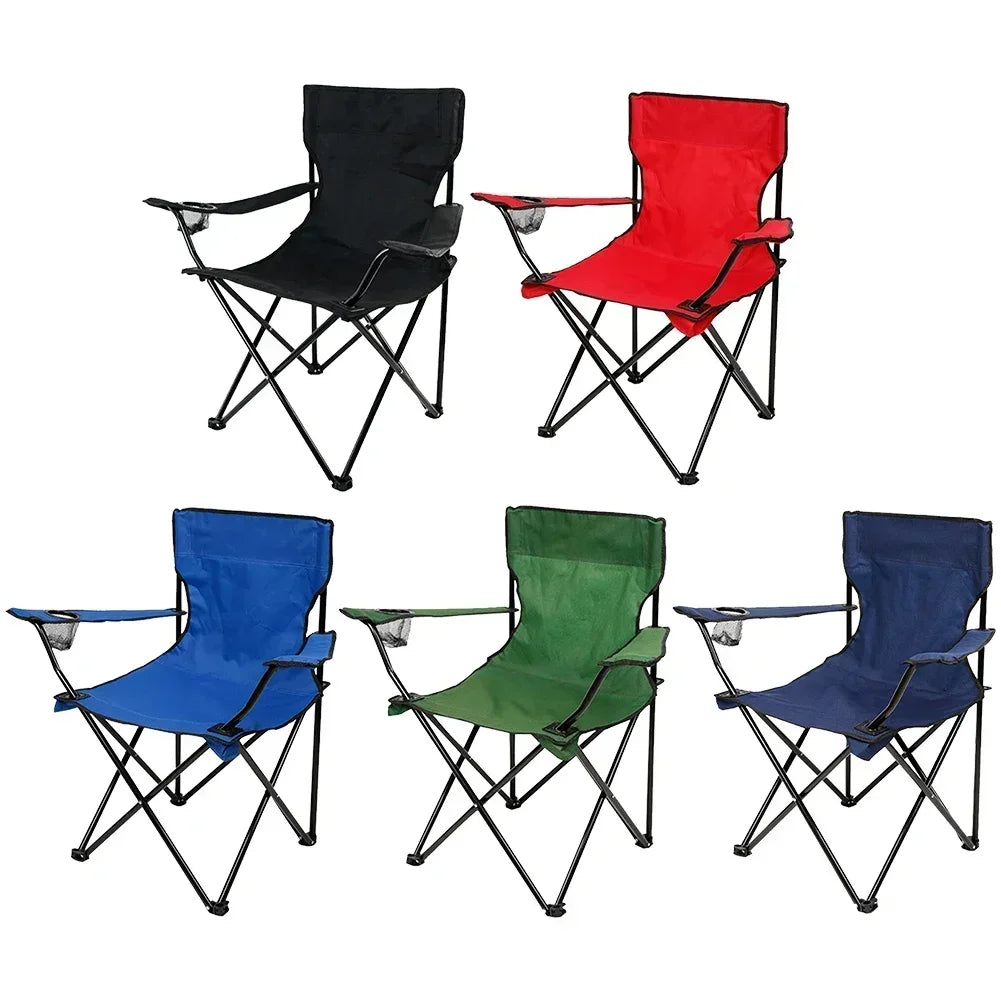 Camping Folding Chair Fishing Chair with Carrying Bag & Armrest