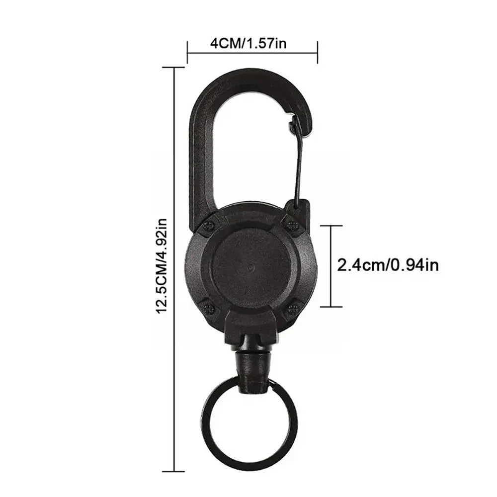 Automatic Heavy Duty Retractable Wire Rope Carabiner