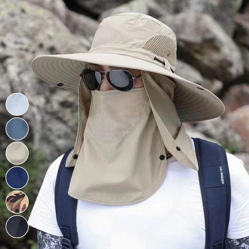 Fishing Hat with Mask Sun Protection