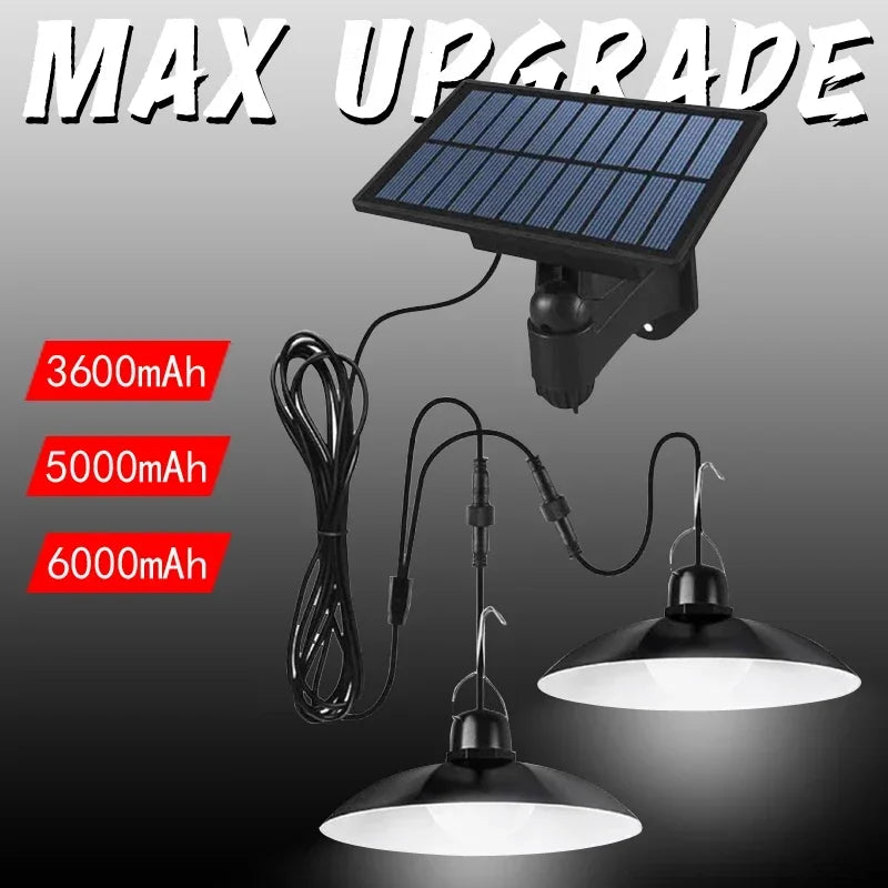 Solar Pendant Light Solar 2600/5000/6000mAh Powered Lamp