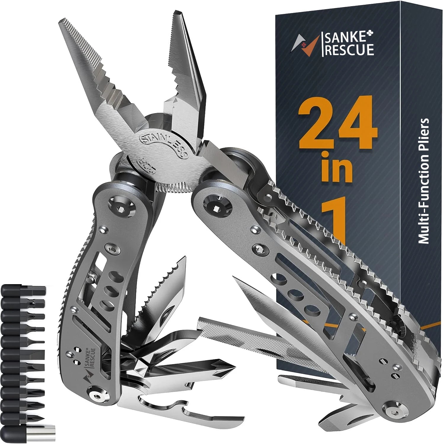 24-in-1 Multi-Tool Folding Pliers