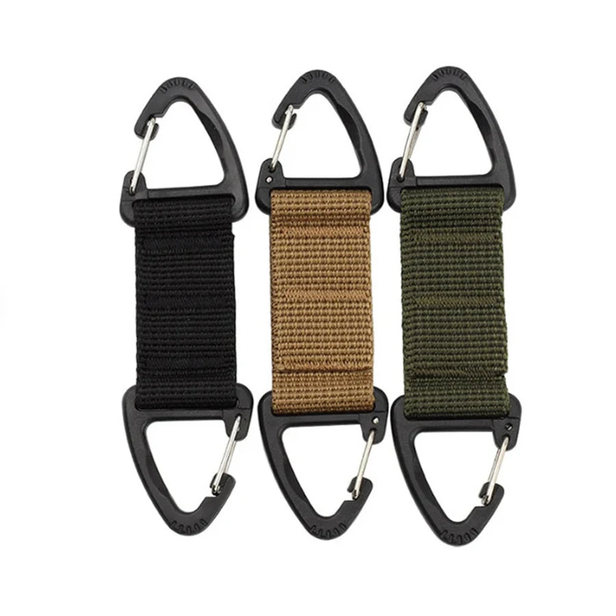 Outdoor Camping Carabiner Hook with Webbing Buckle