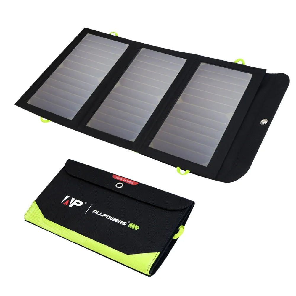 ALLPOWERS Solar Panel 5V 21W Built-in 10000mAh Battery