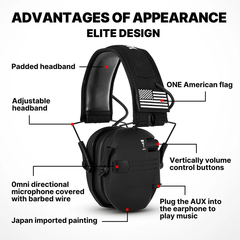 Shooting Electronic Hearing protection Earmuff