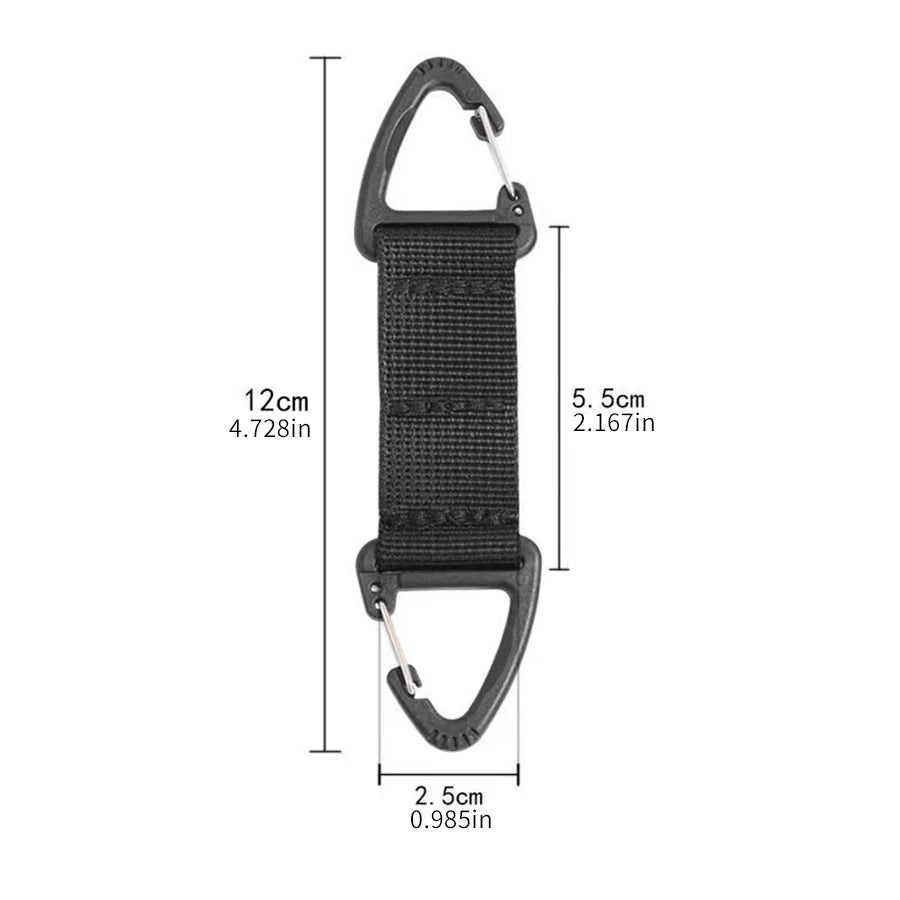 Outdoor Camping Carabiner Hook with Webbing Buckle