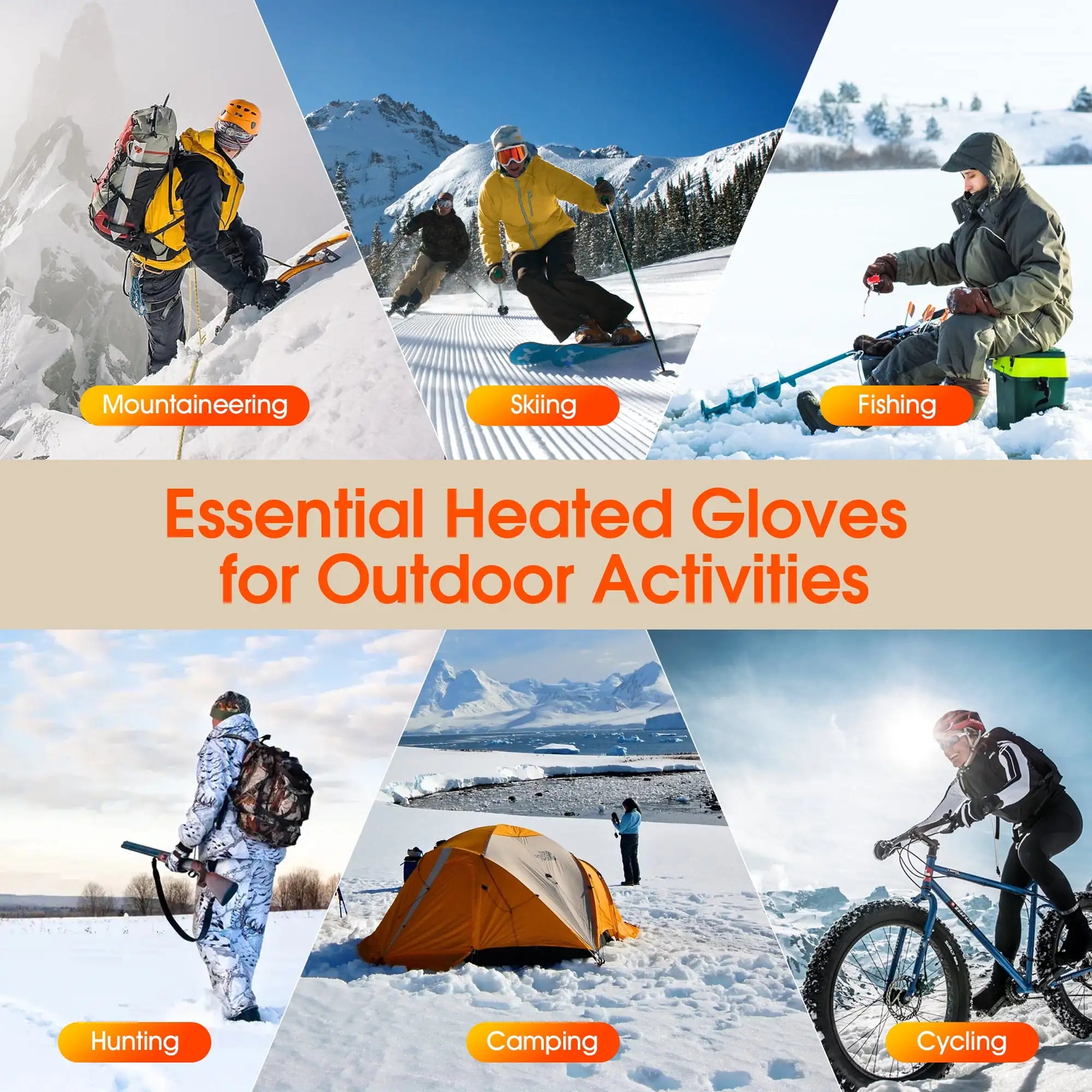 Rechargeable Hand Warmer Glove Liners