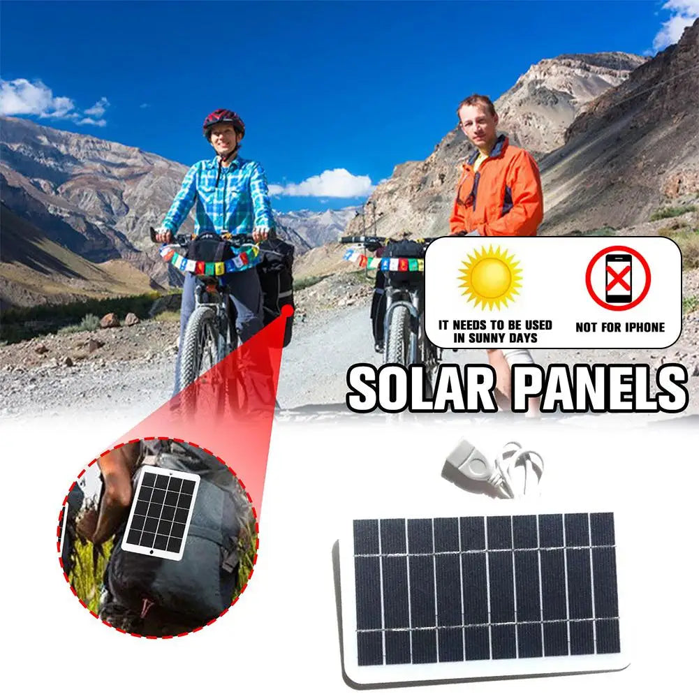 Portable Solar Panel 5V 2W Solar Plate With USB Safe Charger