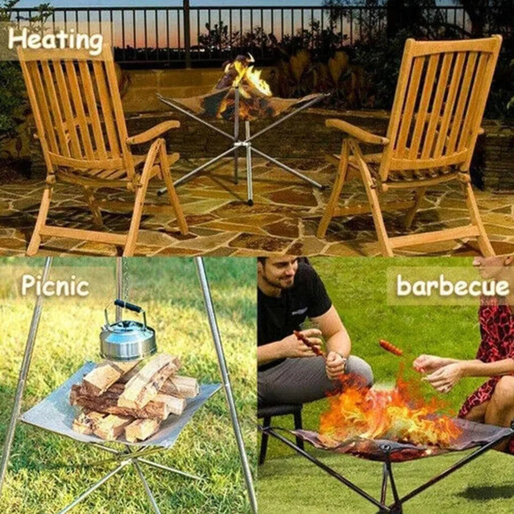 Stainless Steel Outdoor Camping Campfire Fire Rack