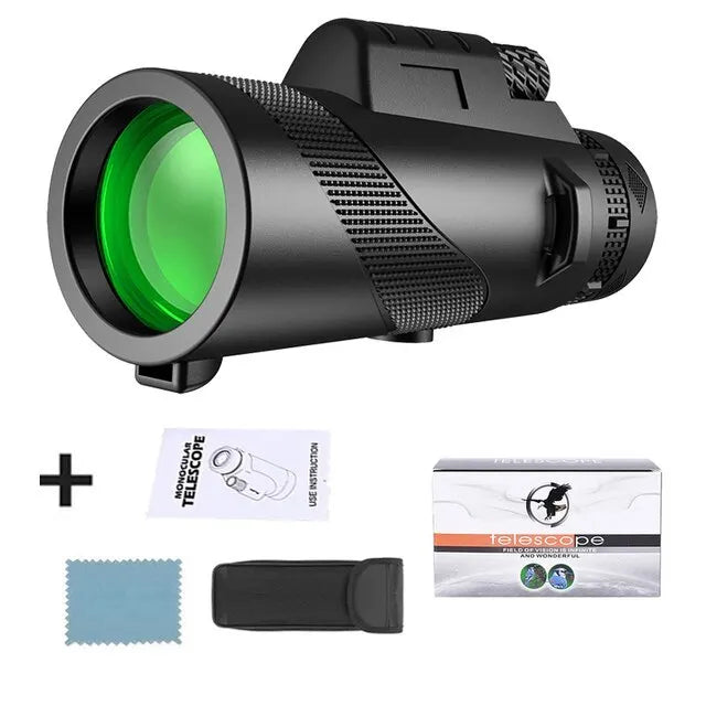 80x100 HD Zoom Powerful Monocular Telescope,