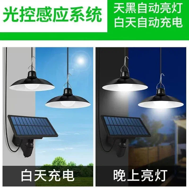 Solar Pendant Light Solar 2600/5000/6000mAh Powered Lamp