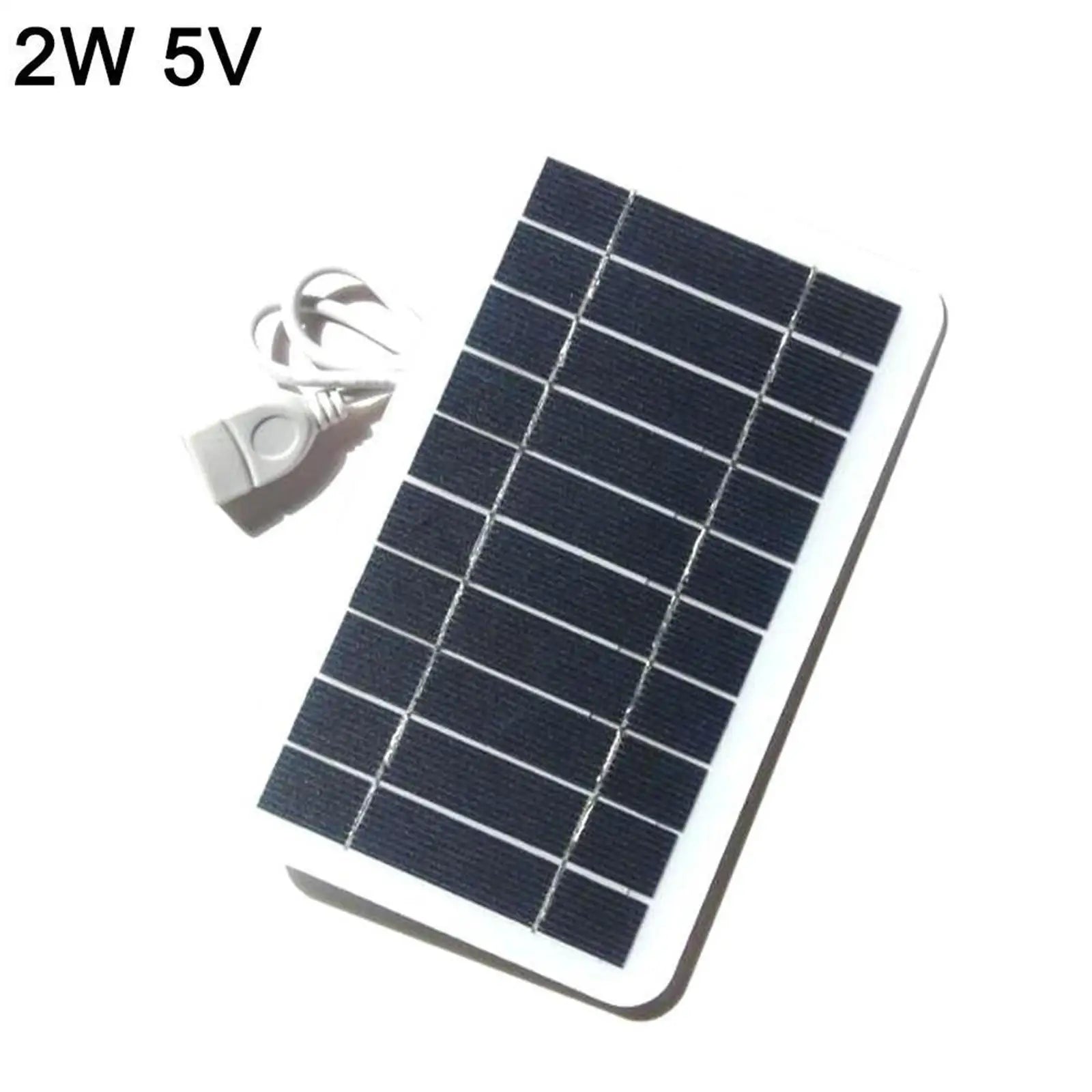 Portable Solar Panel 5V 2W Solar Plate With USB Safe Charger