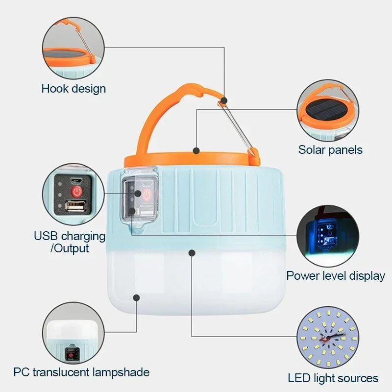 Solar Camping Light Power Bank Lantern