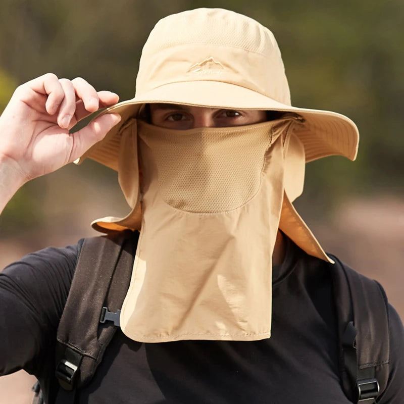 Fishing Hat with Mask Sun Protection