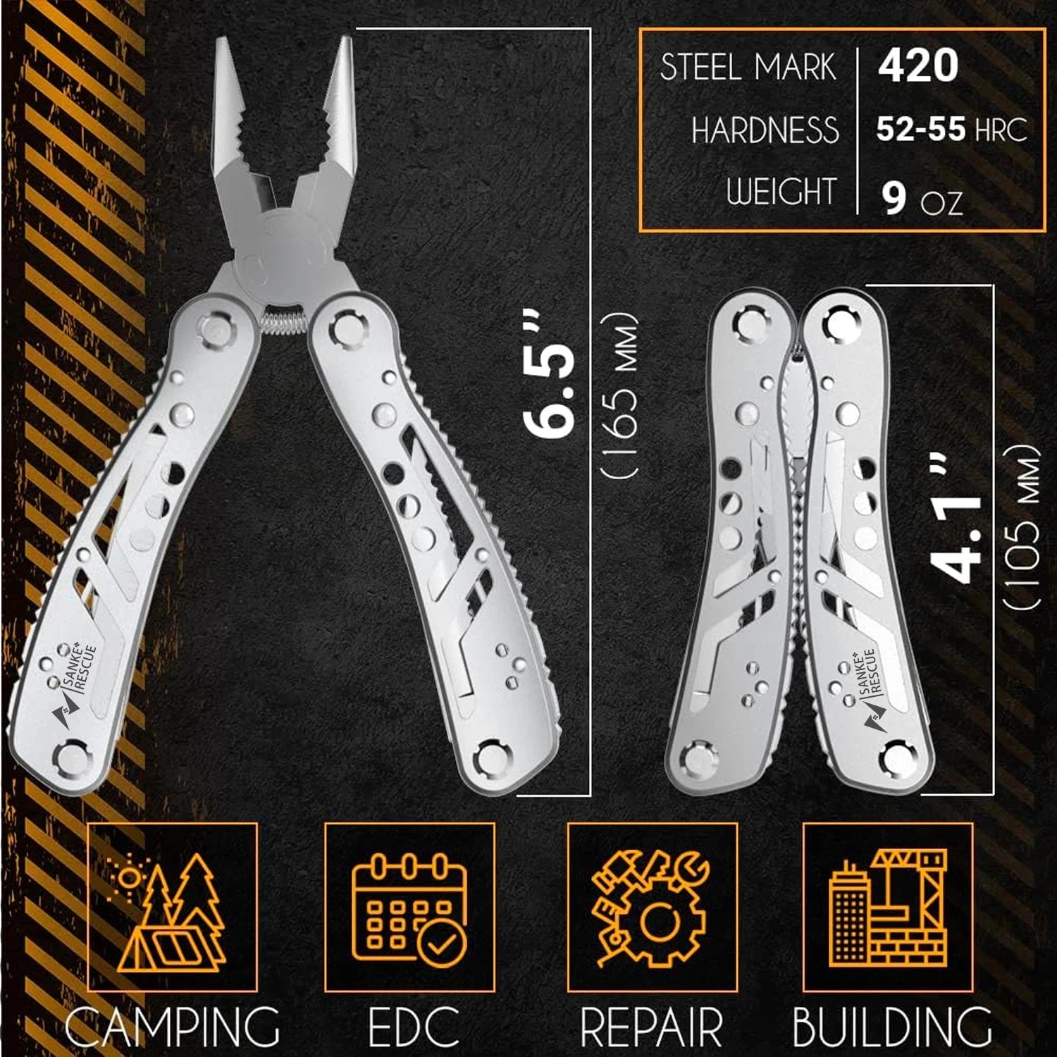 24-in-1 Multi-Tool Folding Pliers