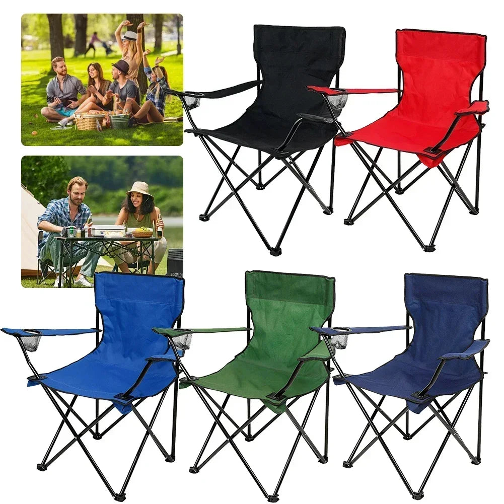 Camping Folding Chair Fishing Chair with Carrying Bag & Armrest