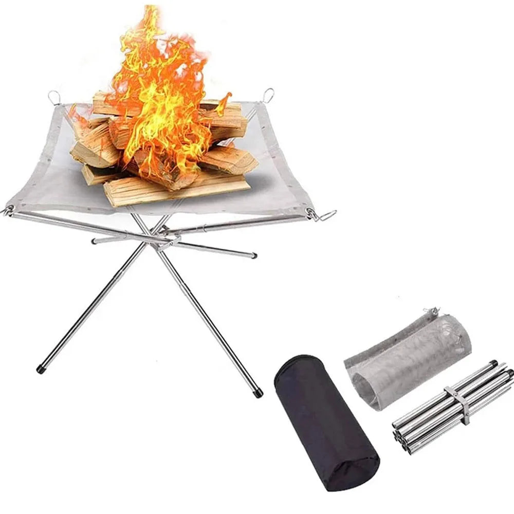 Stainless Steel Outdoor Camping Campfire Fire Rack