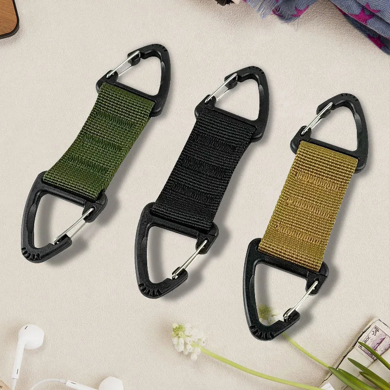 Outdoor Camping Carabiner Hook with Webbing Buckle