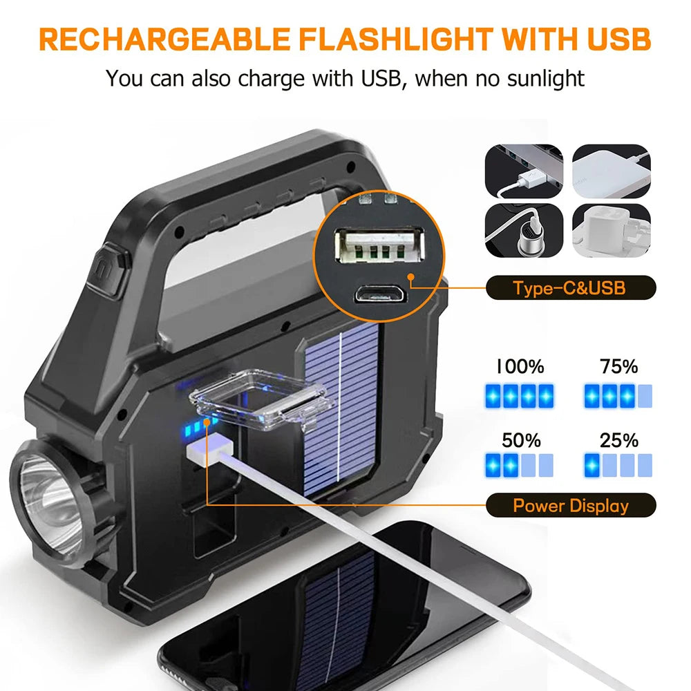 X-TIGER Flashlight USB Charge Electric Torch