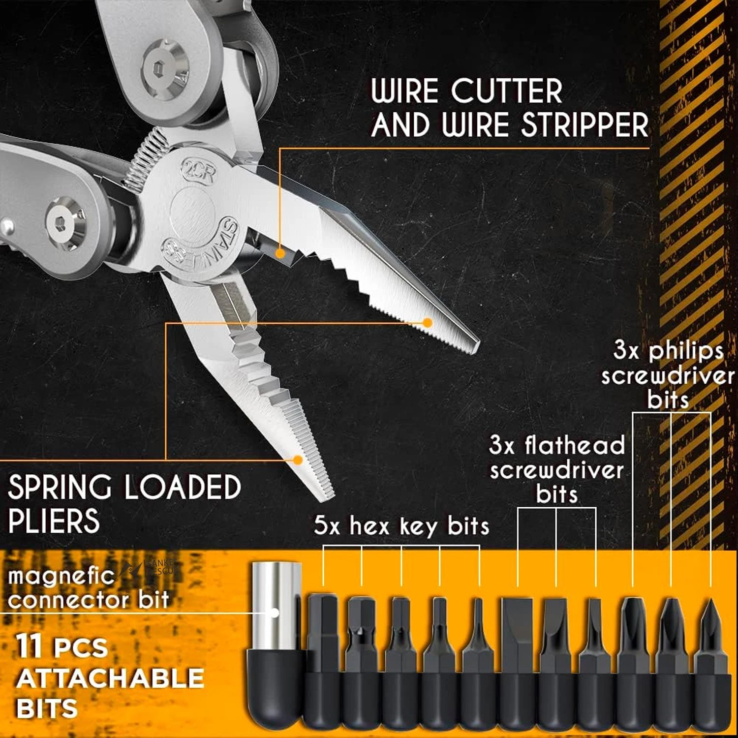 24-in-1 Multi-Tool Folding Pliers