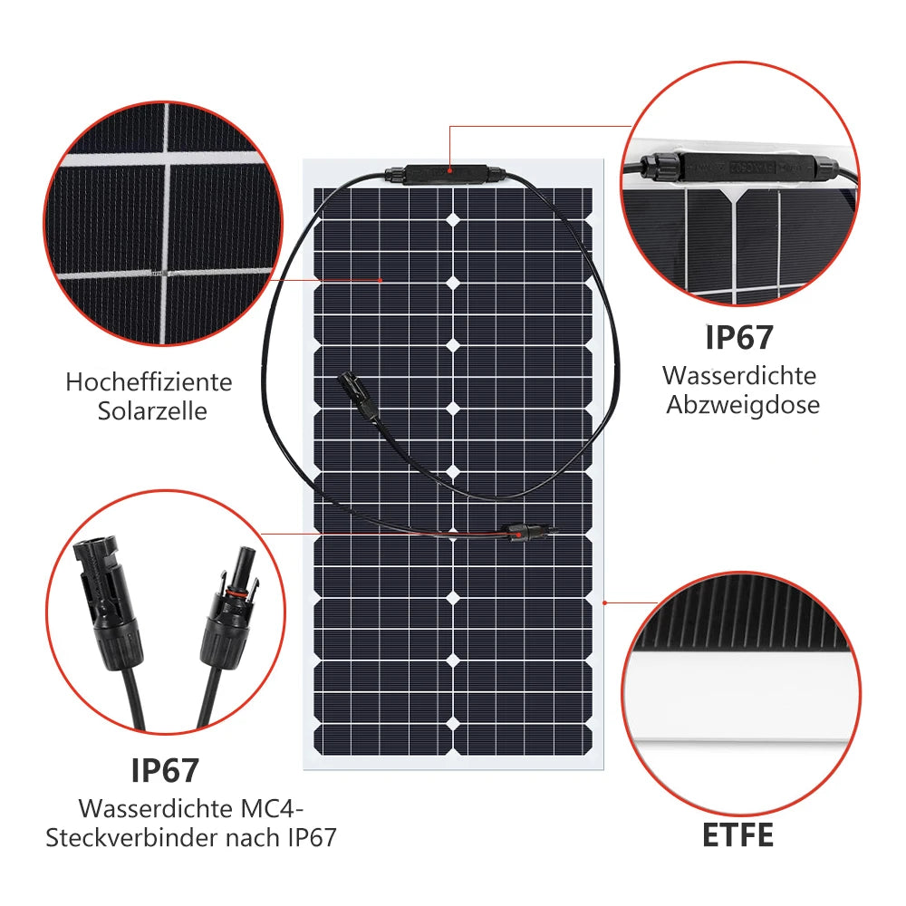 Flexible Solar Panels Silicon Solar Cell Battery Charger